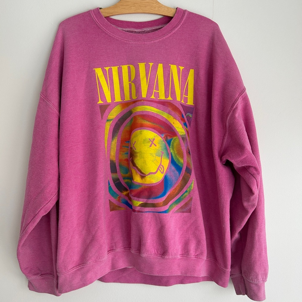 Pink Nirvana Sweatshirt from Urban Outfitters